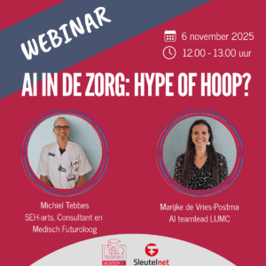 uitnodiging webinar AI in de zorg: hype of hoop