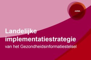 tekst landelijke implementatiestrategie op gekleurde ondergrond